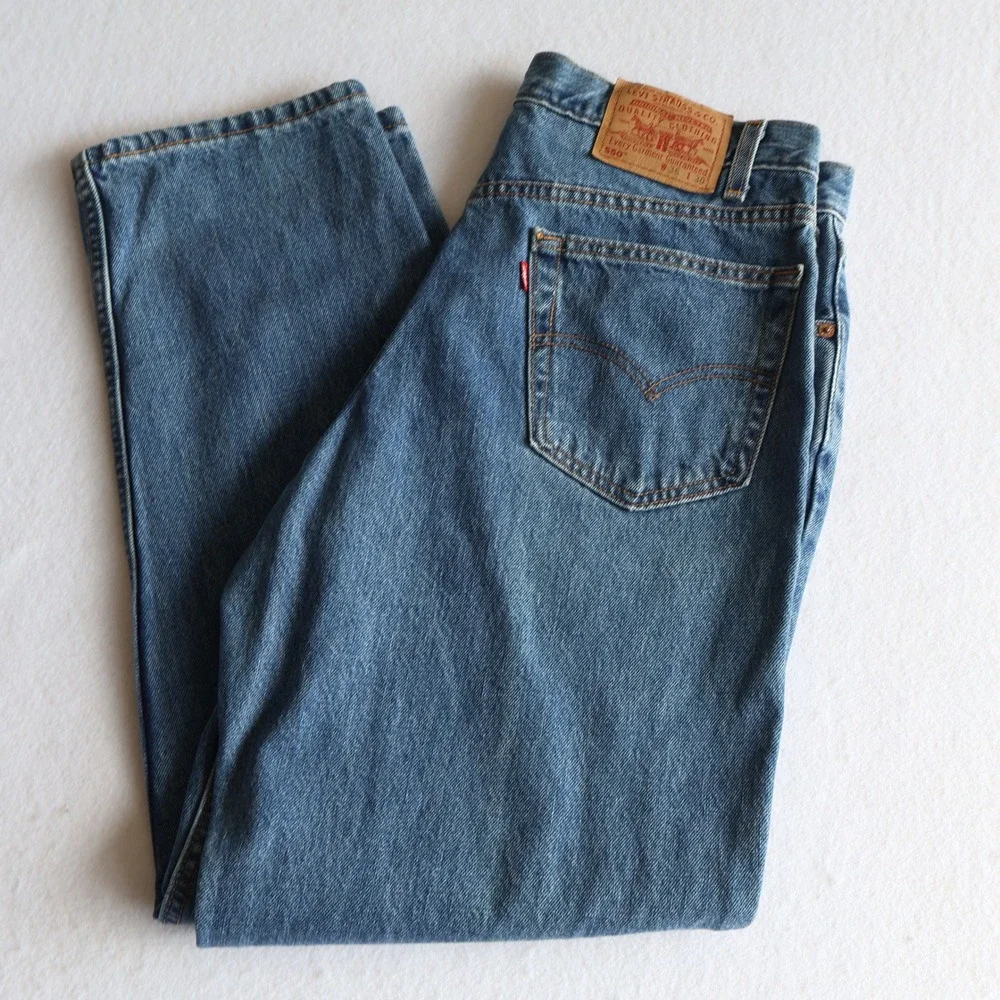 Vintage Y2K Levis 550 Jeans Men's 36x30 Denim USA Medium Wash 2001